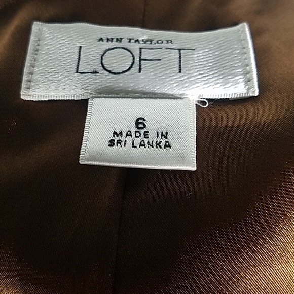 New Ann Taylor Loft Brown Tweed Wool Blazer 6 - Picture 5 of 6